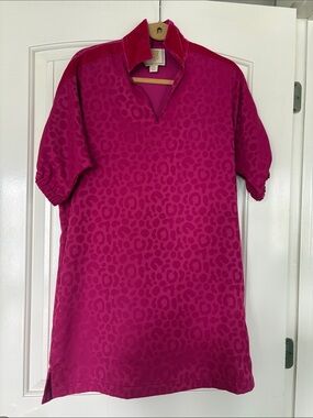 Emily McCarthy Bright Pink Leopard-Print Women's Dress
